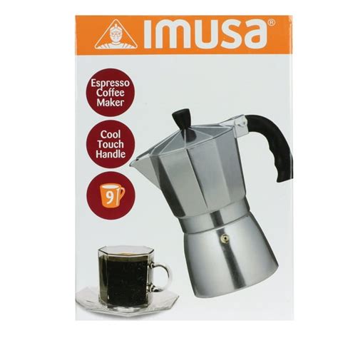 Imusa New 9 Cups Aluminum Stovetop Espresso Maker Silver