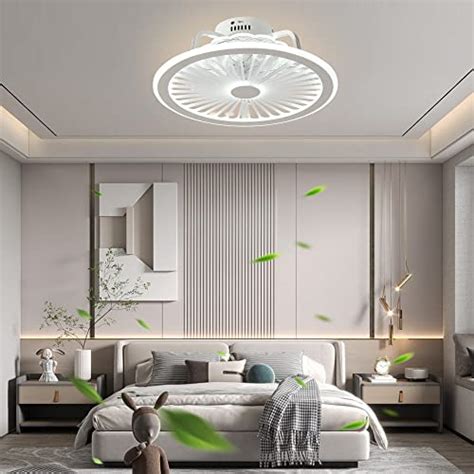 CHANFOK Ventilateur de plafond à profil bas avec lumières ventilateur