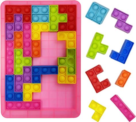 Hapencen Juego De Rompecabezas Pop It Fidget Jigsaw Toys Push Bubble