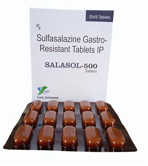 500mg Sulfasalazine Gastro Resistant Tablet Ip At Rs 670box
