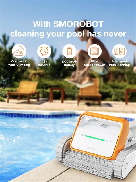 SMOROBOT 2023 Tank X11 Cordless Robotic Pool Cleaner 3 5 Hour