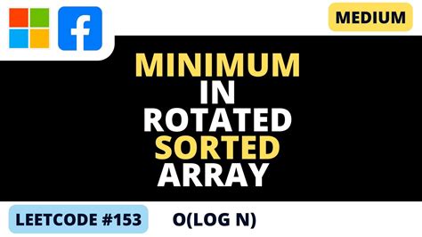 Leetcode Find Minimum In Rotated Sorted Array Binary Search