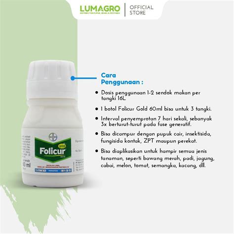 Fungisida Folicur Gold 430SC 60ml Tebukonazol Lumagro