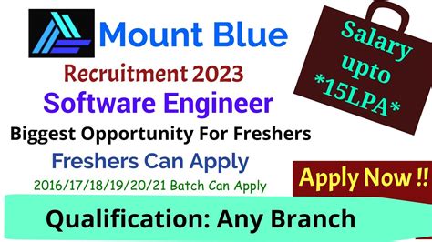 Mountblue Technologies Freshers Recruitment Software Engineer New