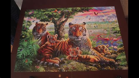 2000 Piece Jigsaw Puzzle Timelapse Hidden Tigers YouTube