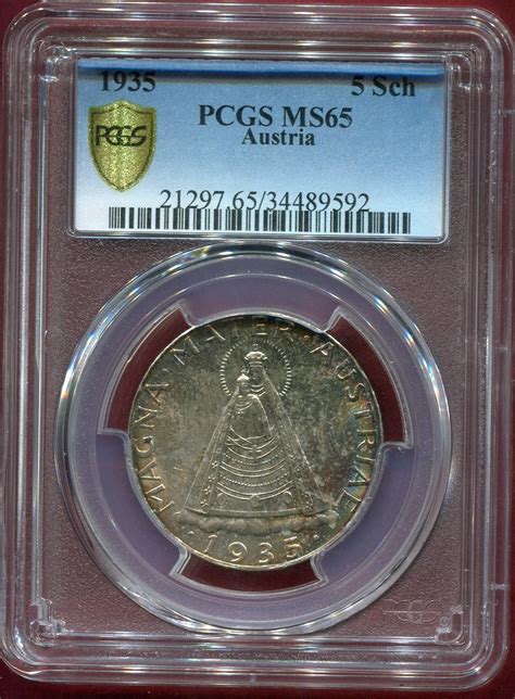 Oesterreich Schilling Erste Republik Madonna Magna Mater Pcgs