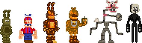 Fnaf 4 Stylized Sprites Part 2 By Crazycreeper529 On Deviantart