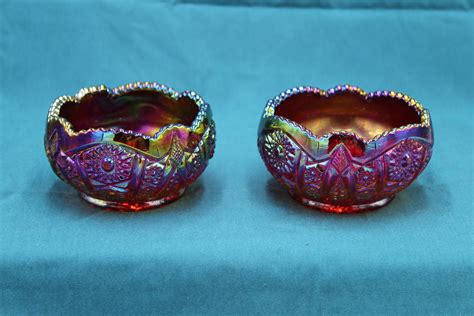 Carnival Glass Candle Holders By Riverbendoutpost On Etsy Glass Candle Holders Candle Holders