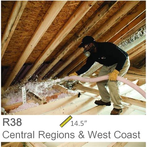 Installed R 38 Fiberglass Blown In Attic Insulation 2500 Sq Ft R