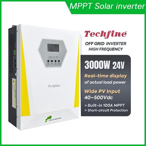 Techfine 3000W 24V High Frequency Off Grid Solar Inverter MPPT 80A