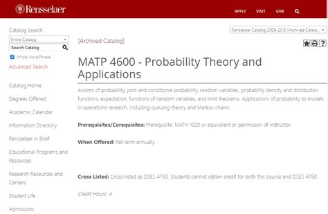 Matp Probability Theory