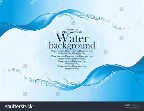 Water Frame Vector Illustration 116481946 Shutterstock