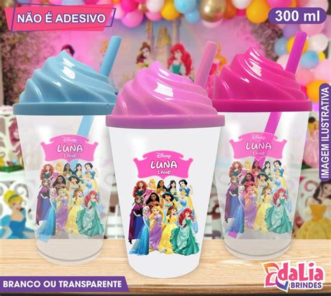 Copo Chantilly Personalizado Princesas Disney Mod Ml