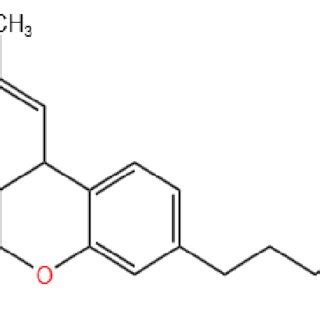 Chemical structure of tetrahydrocannabinol | Download Scientific Diagram