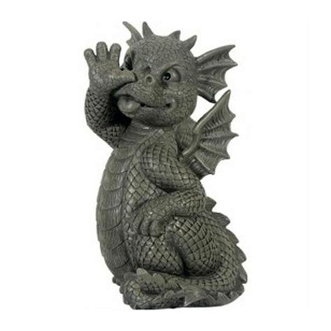 Gartenfigur Drache Gartendrache Macht Lange Nase Gd