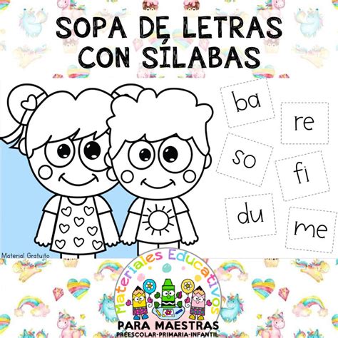 Sopa De Letras Con Sílabas Materiales Educativos Para Maestras Hot Sex Picture