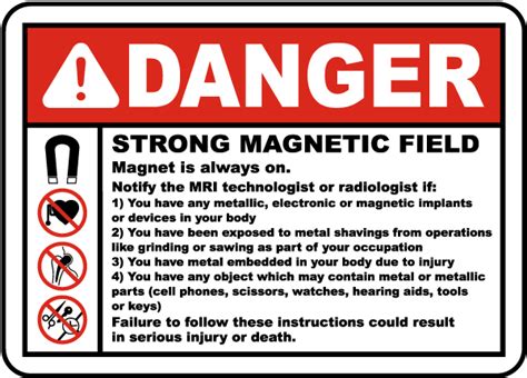 Strong Magnetic Field Is In Place Sign Save 10 Instantly