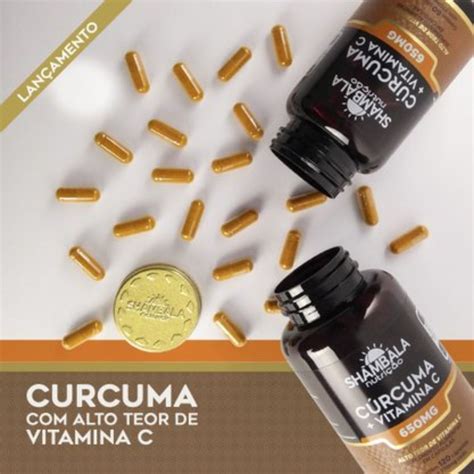 Cúrcuma Com Vitamina C 60 Cápsulas Shambala Sem Glúten Produtos Sem Glúten E Contaminação