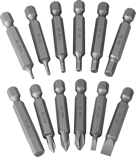 Hakkin Allen Key Bit Set Pieces S Steel Magnetic Hexagon Phillips