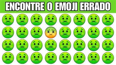 Voc Consegue Encontrar O Errado Encontre O Emoji Errado Em