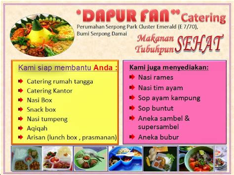 Dapur Fan Catering Serpong: Pusat Catering Murah di Serpong