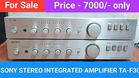 SONY STEREO INTEGRATED AMPLIFIER TA F30 Nice Sound Quality Contact No