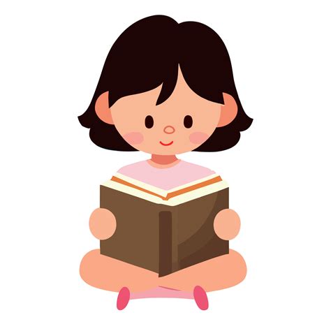 Kid Reading A Book Clipart Transparent Png Hd Cartoon