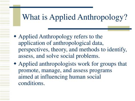 Ppt Applied Anthropology Powerpoint Presentation Free Download Id