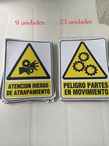 Señalizacion Industrial Calcomania Riesgo Atrapamiento MercadoLibre