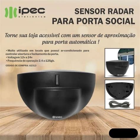 Sensor Radar Para Porta Social Automatizador Ipec Ventilanet