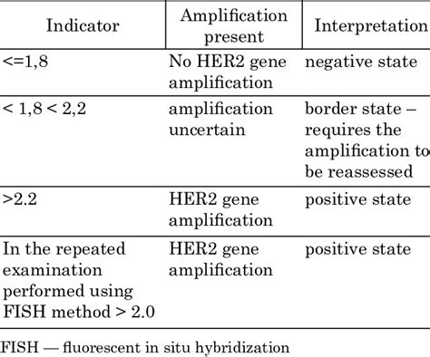 Assessment of HER2 gene amplification and interpretation of the result ...