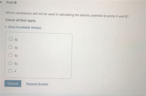 Solved Pss 181 Calculation Of Potential Three Point