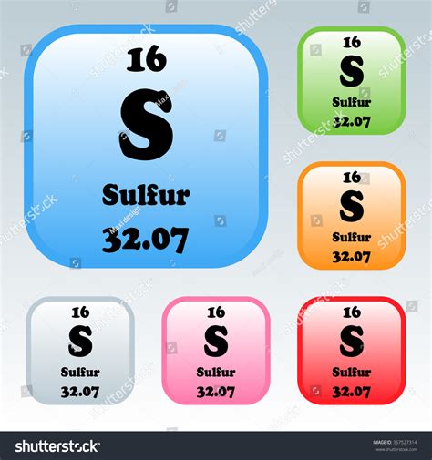 Periodic Table Elements Sulfur Stock Vector (Royalty Free) 367527314 ...