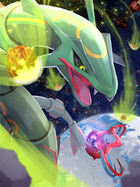 Rayquaza Deoxys And Deoxys Pokemon Drawn By Inanaumi Danbooru