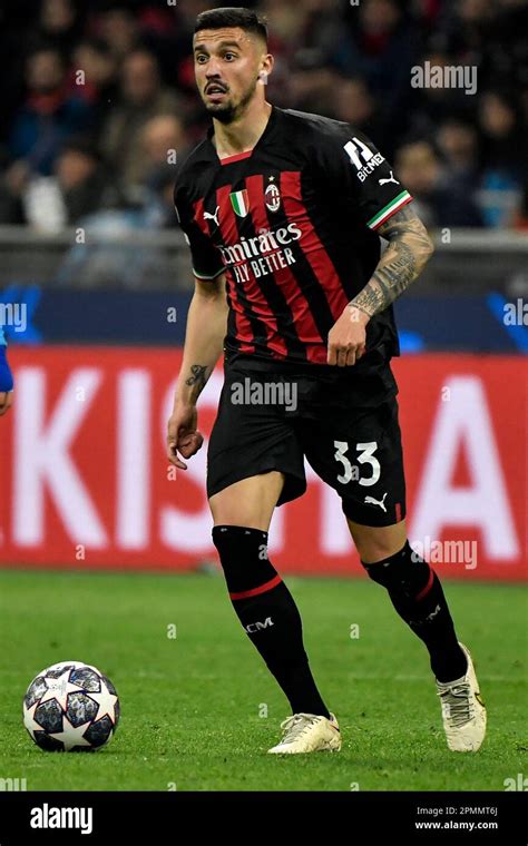 Rade Krunic Of AC Milan In Action During The Champions League Football