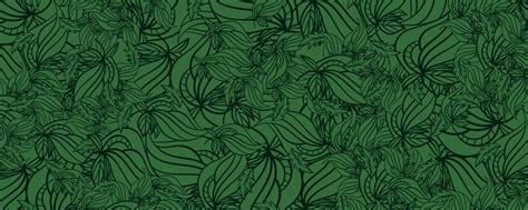 dark green pattern with hand drawn tropical flowers. Vector ...