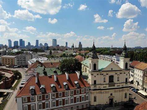 Amazing View From Above The Capital Of Poland Great Warsaw City