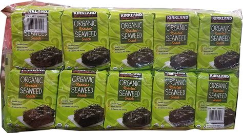 Amazon Kirkland Signature Organic Roasted Seaweed Snack Pack Of