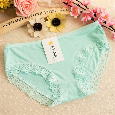 2021 Modal Cotton High Elasticity Ms Briefs Underwear Sexy Lace Women