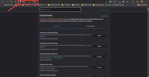 top  microsoft edge flags