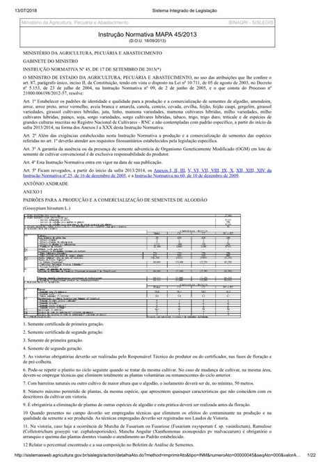 PDF Instrução Normativa MAPA 45 2013 agricultura gov br Instrução