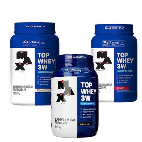 Whey Protein Concentrado Isolado Hidrolisado Wei Wey Way Proten Suplemento Max Titanium Top