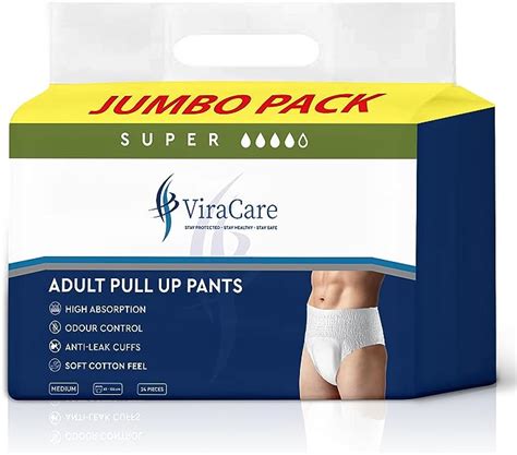 24 X Incontinence Pants Women Men Adult Diapers Medium Adult Pull