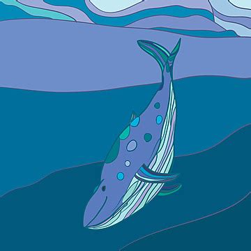 Blue Whale Outline Art PNG Transparent Images Free Download | Vector ...