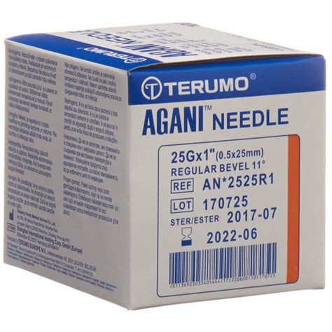 Acheter TERUMO Agani Aiguille Jetable 25G 0 5x25mm Orange 100 Pcs