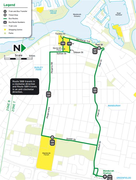 Transperth Bus Route From Mandurah Stn Anti Clockwise Circular