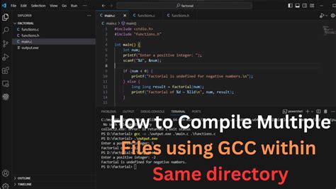 How To Compile Multiple Files Using Gcc Within Same Directory In Vs