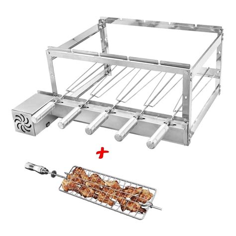 Gira Grill Inox De Churrasqueira Rotativa Espeto Espetos Girat Rios