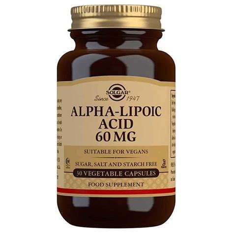 Alpha Lipoic Acid 60mg 30vcaps De Solgar Vivaelmusculo