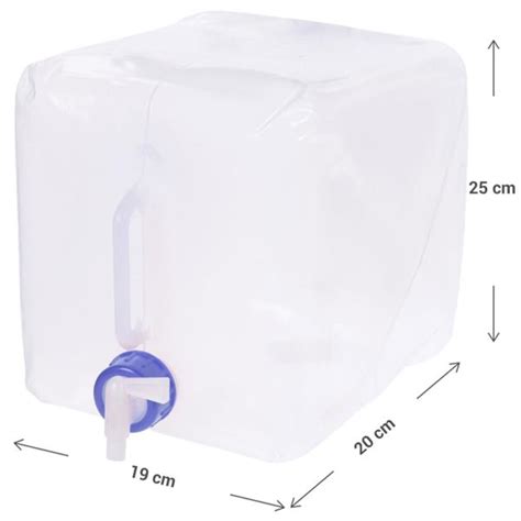 Bidon D‘eau Pliable Avec Robinet Et Poignée 10 Litres Pearl